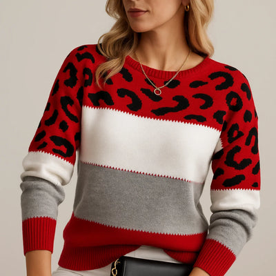 LEOPARD PRINT CASUAL SWEATER