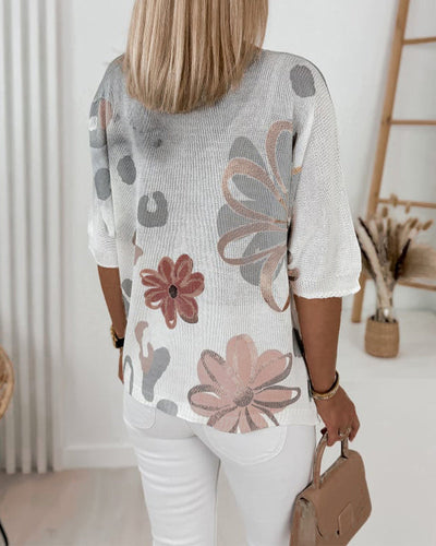 Knitted Floral Top