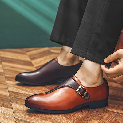 Genuine Leather Monk Shoes