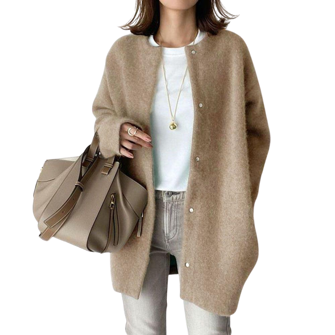 Women Coat Round Neck