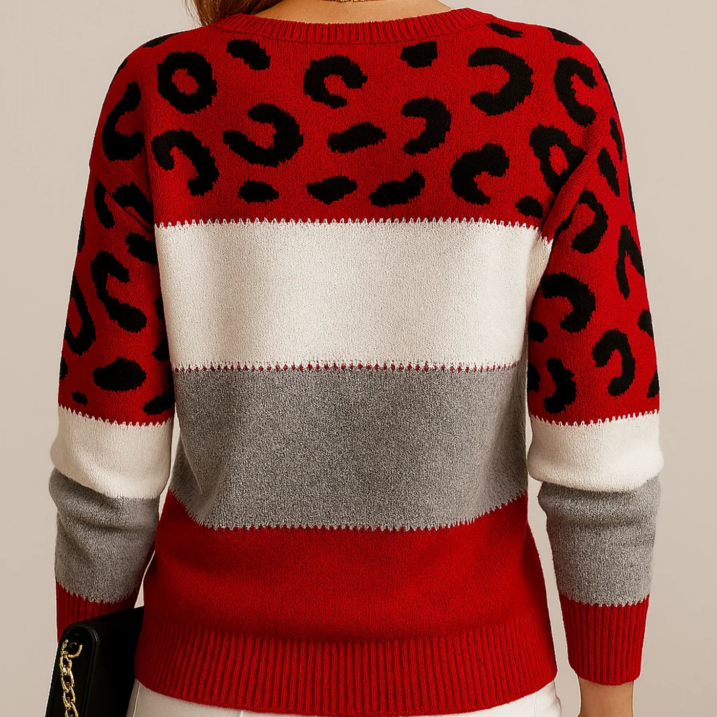 LEOPARD PRINT CASUAL SWEATER