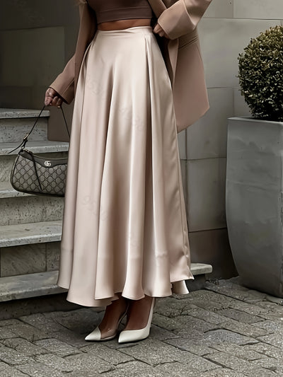 Versatile Satin Evening Skirt