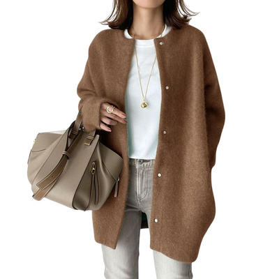 Women Coat Round Neck