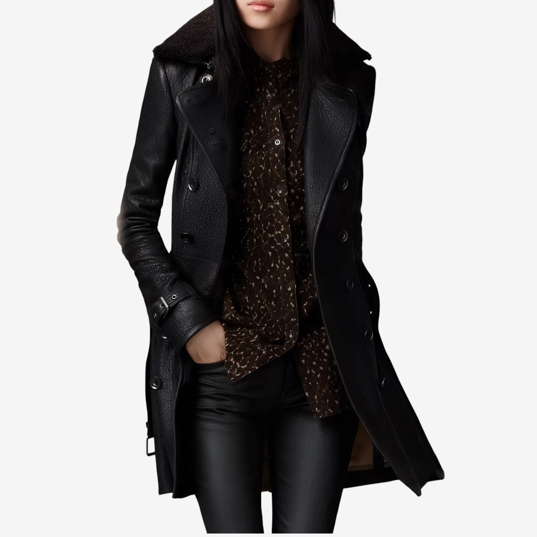 Women’s Leather Trench Coat