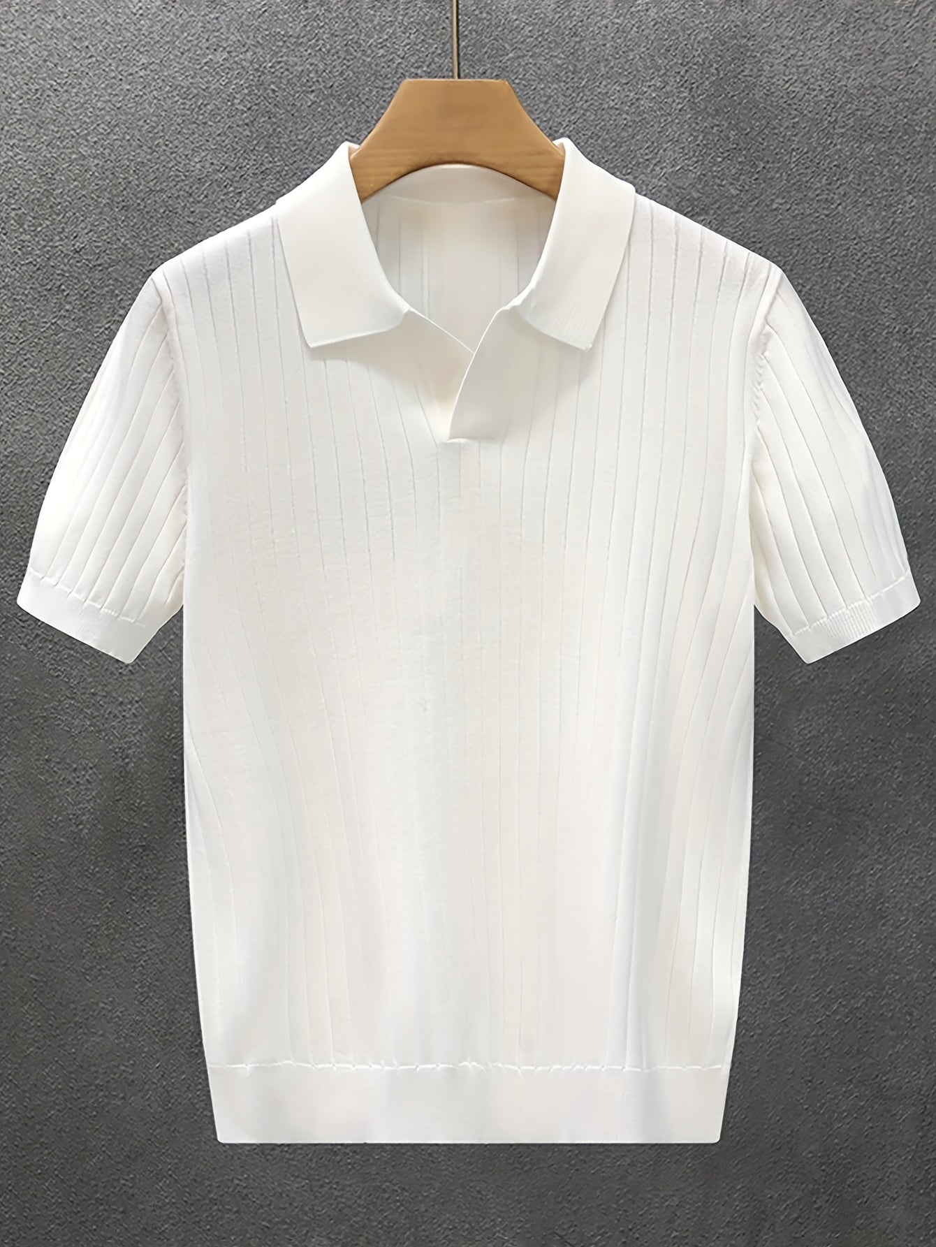 Men’s Ribbed Knit Shirt – Black & White