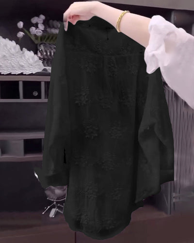 Shirt Uni Embroidered Drop-Shoulder