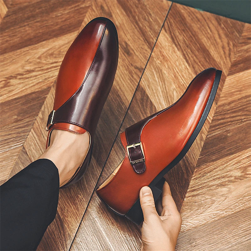 Genuine Leather Monk Shoes