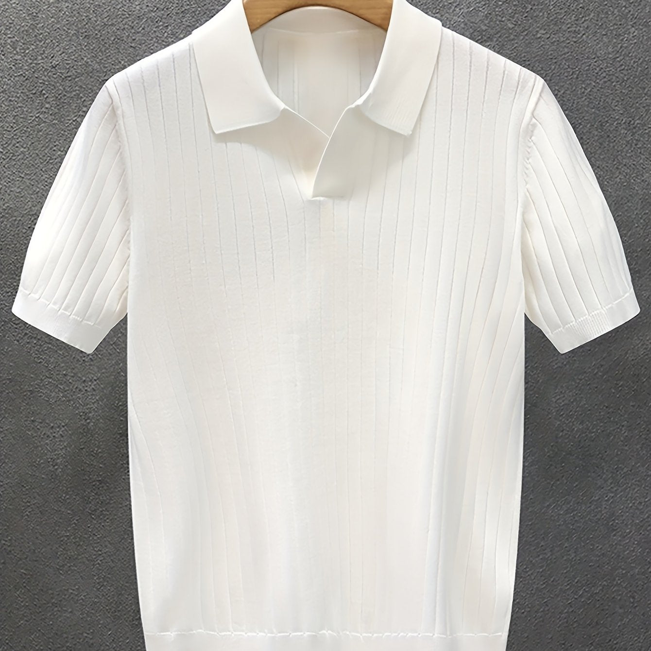 Men’s Ribbed Knit Shirt – Black & White
