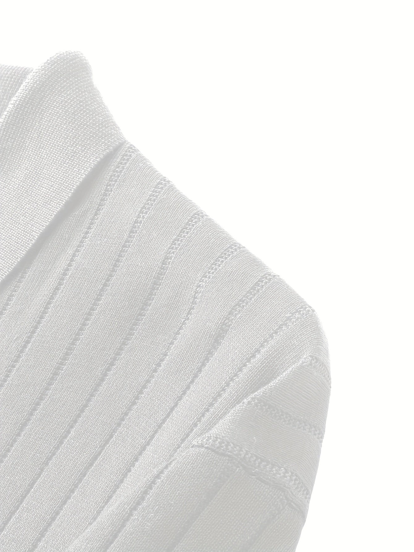 Men’s Ribbed Knit Shirt – Black & White