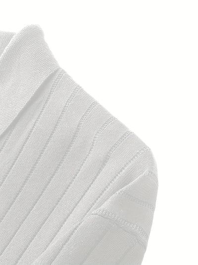 Men’s Ribbed Knit Shirt – Black & White