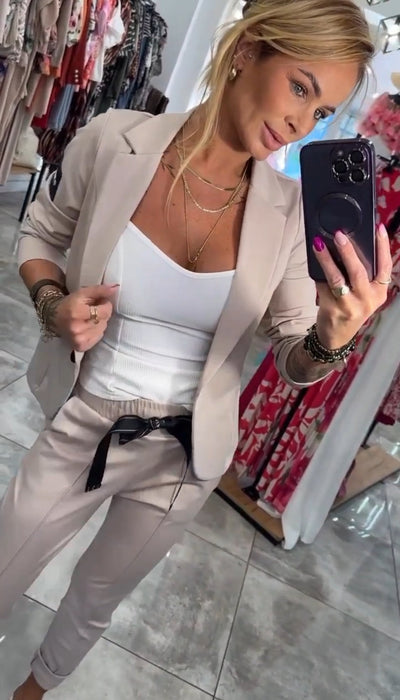 2-PIECE SET OF CASUAL SUIT JACKET AND PANTS FOR WOMEN