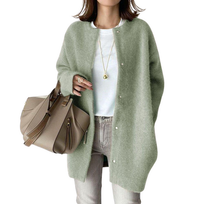 Women Coat Round Neck