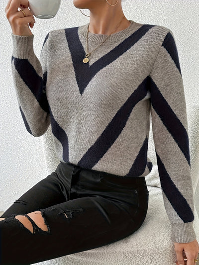 Elegant V-Design Sweater
