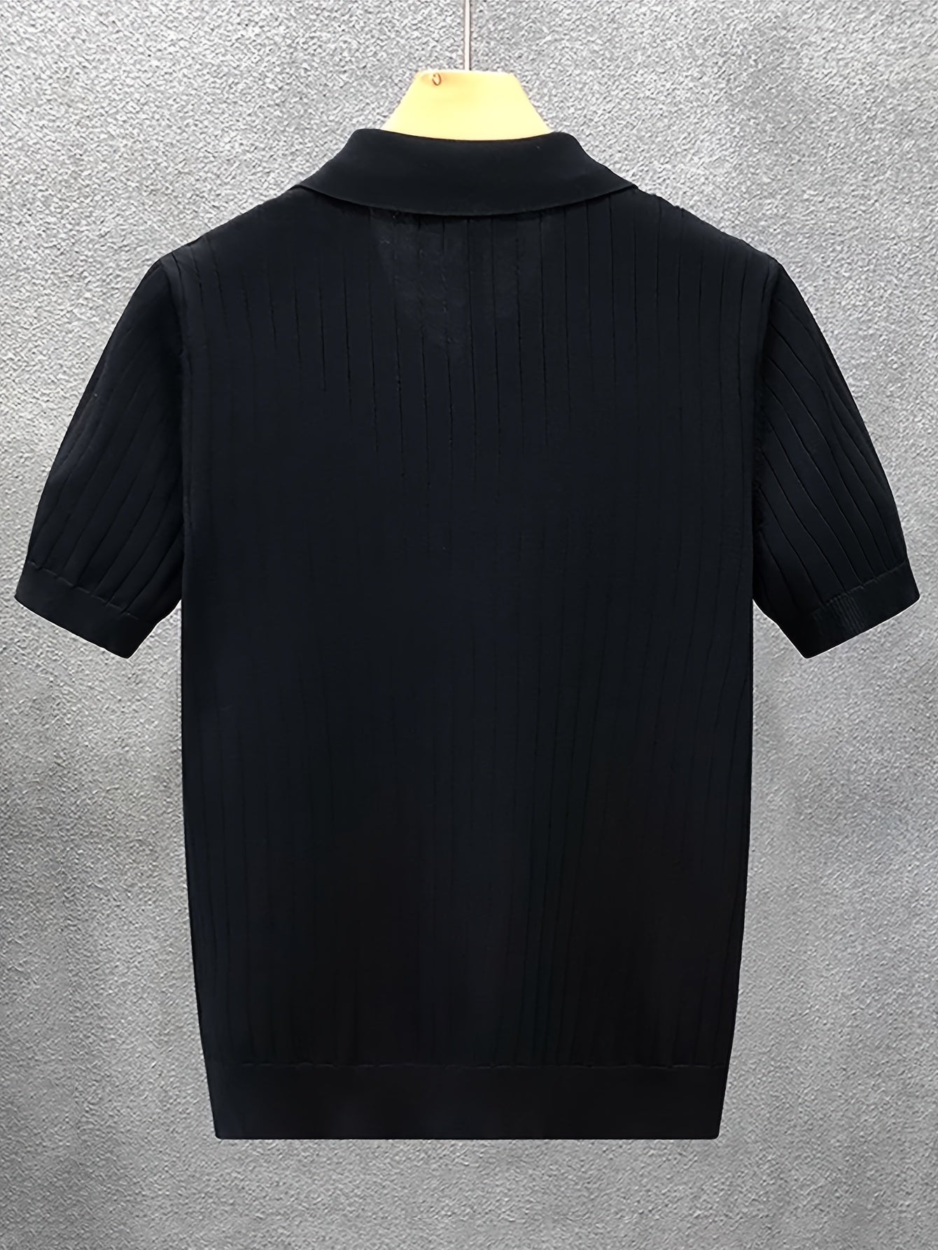 Men’s Ribbed Knit Shirt – Black & White