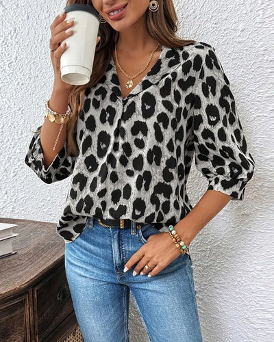 Luxe Leopard Print Blouse