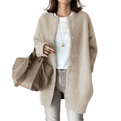Women Coat Round Neck