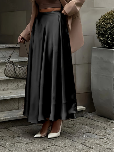 Versatile Satin Evening Skirt