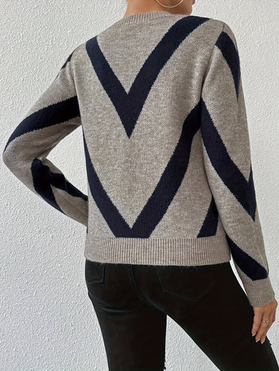 Elegant V-Design Sweater