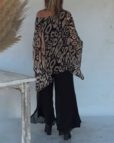 Luxe Batwing Print Blouse