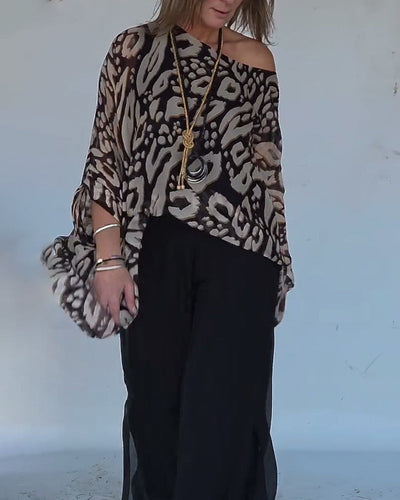 Luxe Batwing Print Blouse
