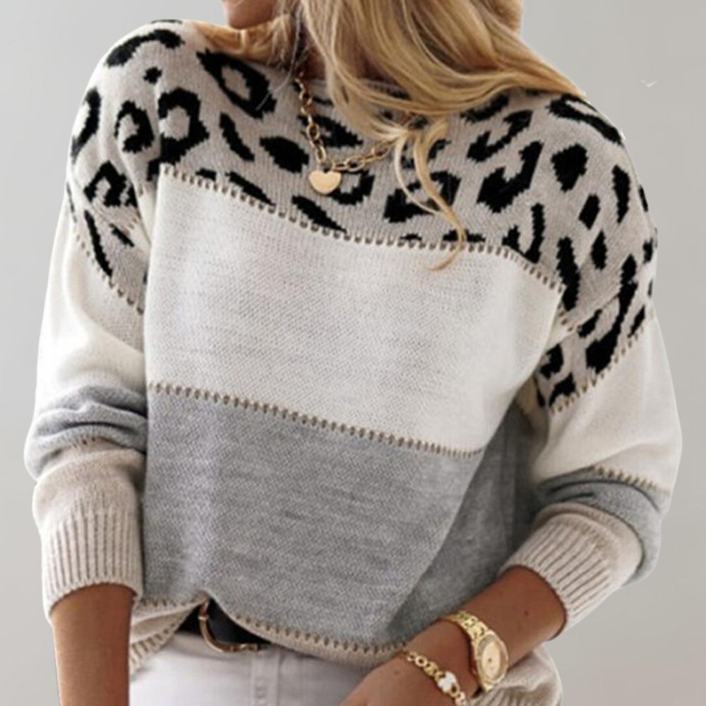 LEOPARD PRINT CASUAL SWEATER