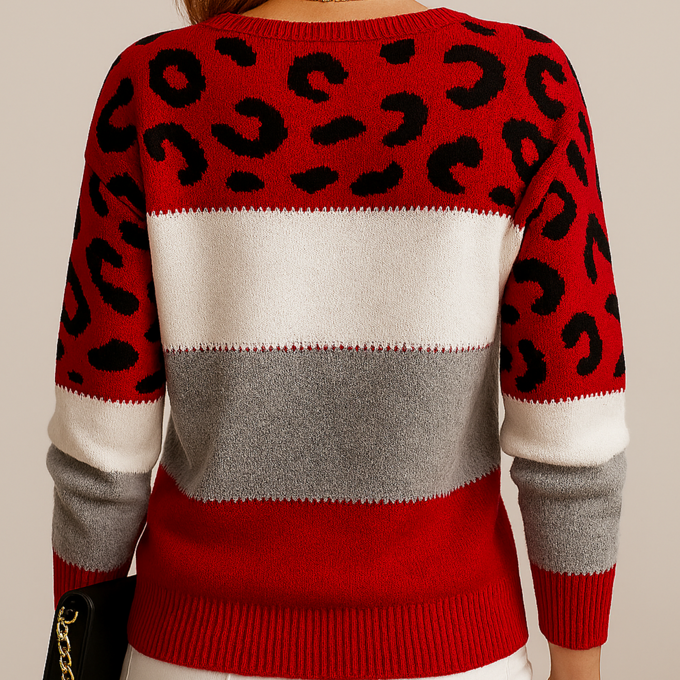 LEOPARD PRINT CASUAL SWEATER