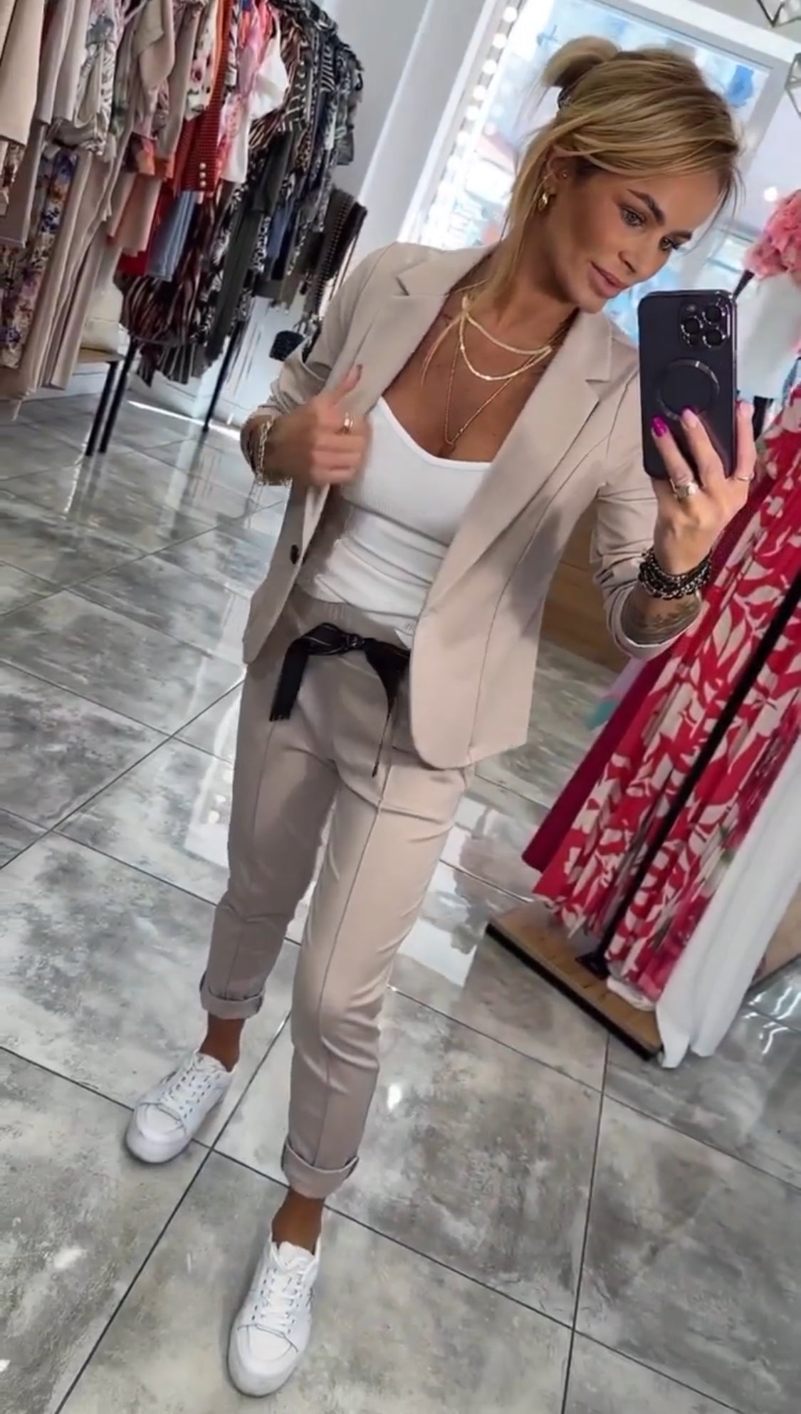 2-PIECE SET OF CASUAL SUIT JACKET AND PANTS FOR WOMEN