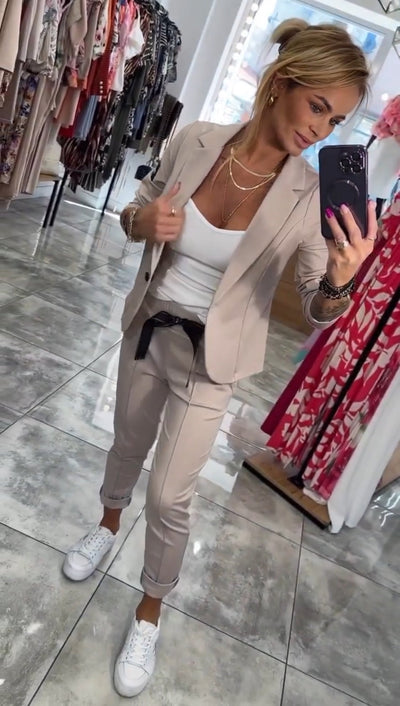 2-PIECE SET OF CASUAL SUIT JACKET AND PANTS FOR WOMEN