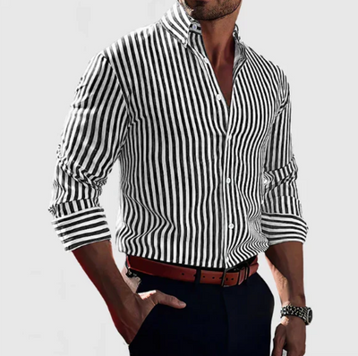 Men-S Elegant Striped Shirt