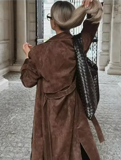 AVA | TIMELESS SUEDE TRENCH COAT