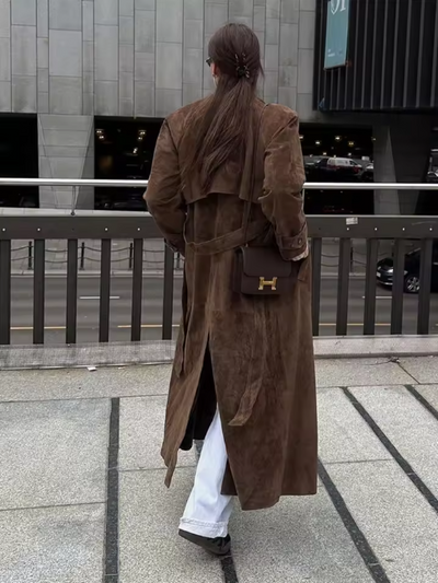 AVA | TIMELESS SUEDE TRENCH COAT