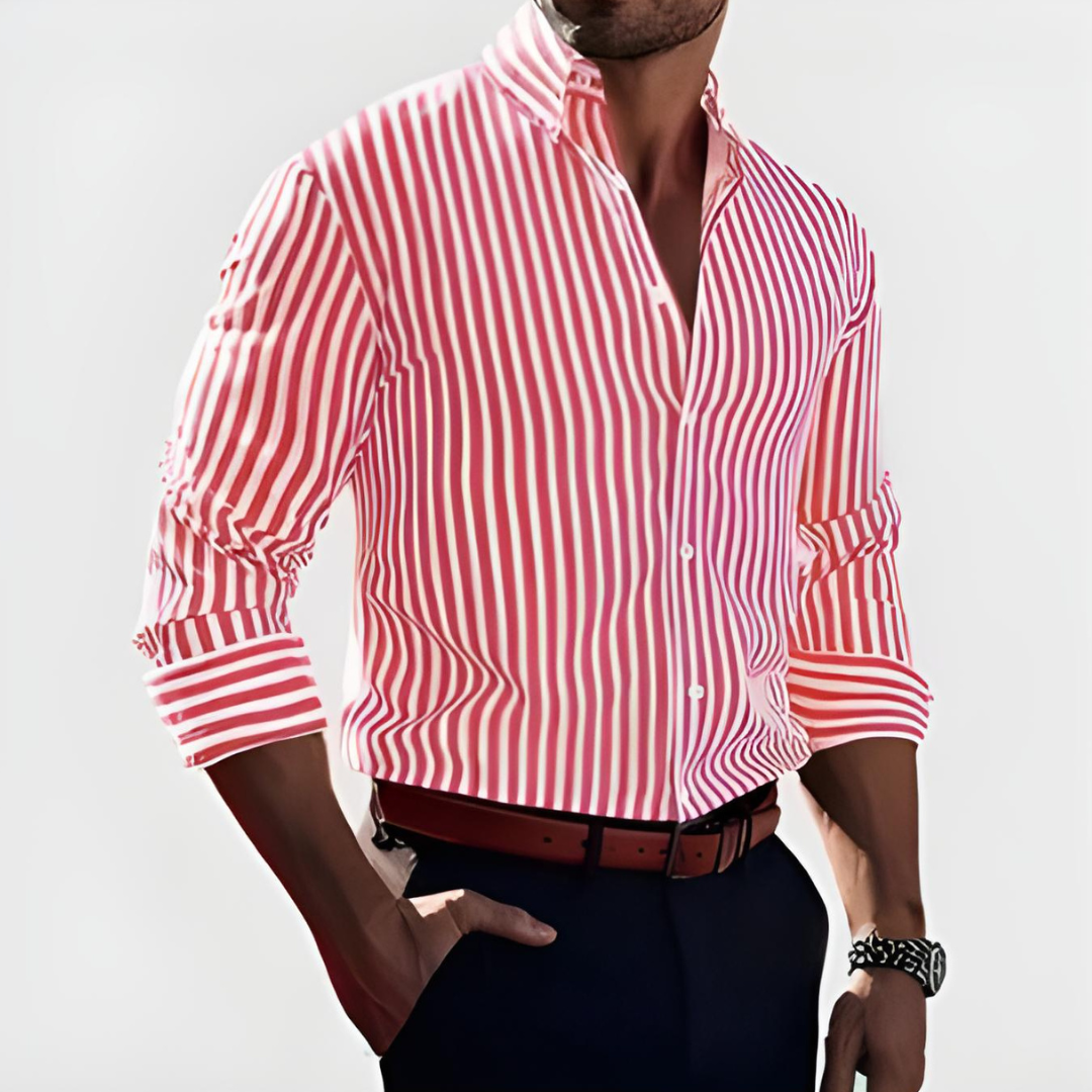 Men-S Elegant Striped Shirt