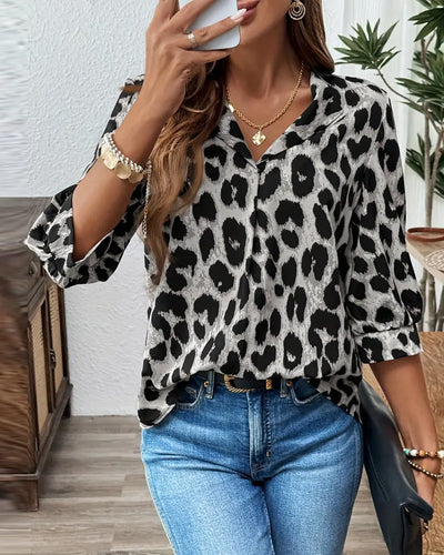 Luxe Leopard Print Blouse