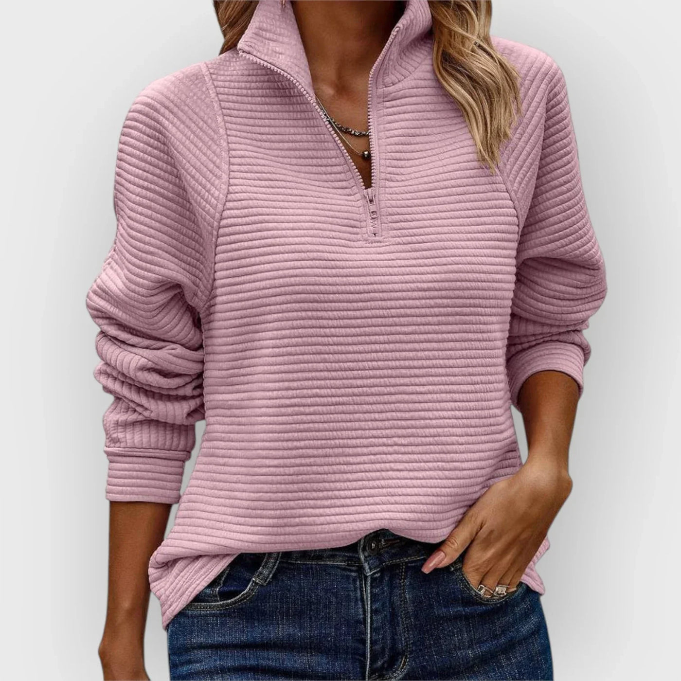 Luna™ | Half-Zip Ribbed Pullover