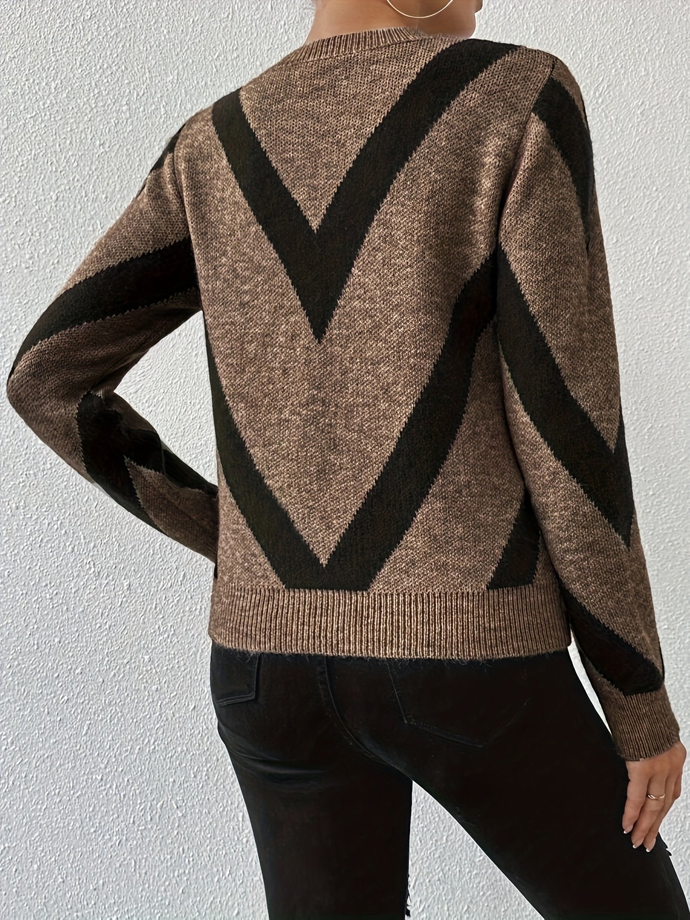 Elegant V-Design Sweater