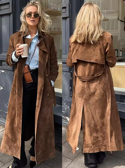 AVA | TIMELESS SUEDE TRENCH COAT