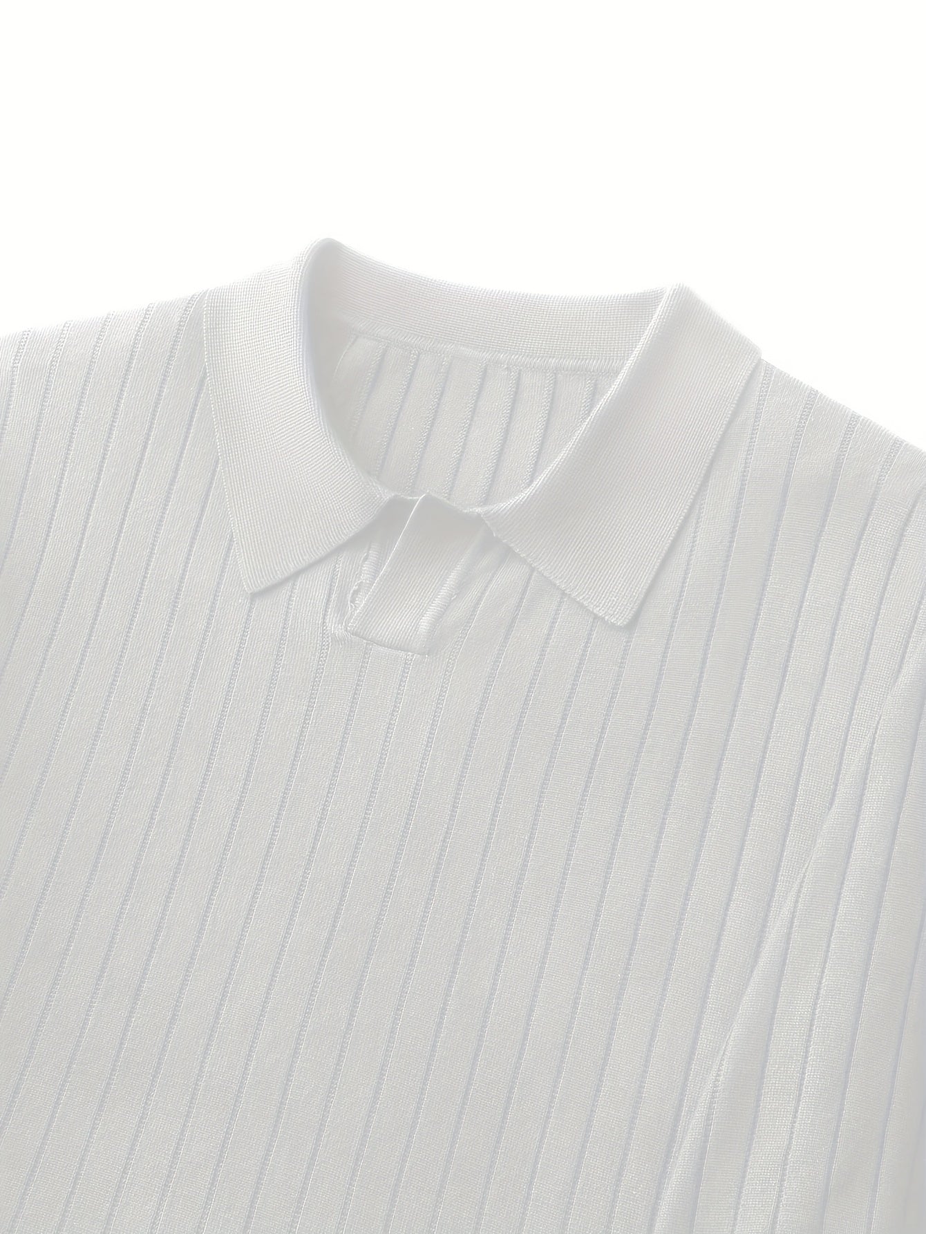 Men’s Ribbed Knit Shirt – Black & White