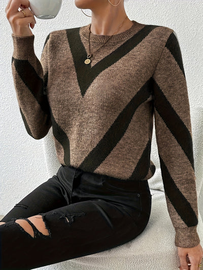 Elegant V-Design Sweater