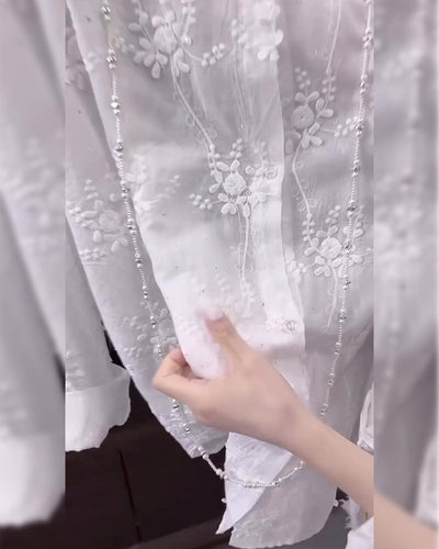 Shirt Uni Embroidered Drop-Shoulder