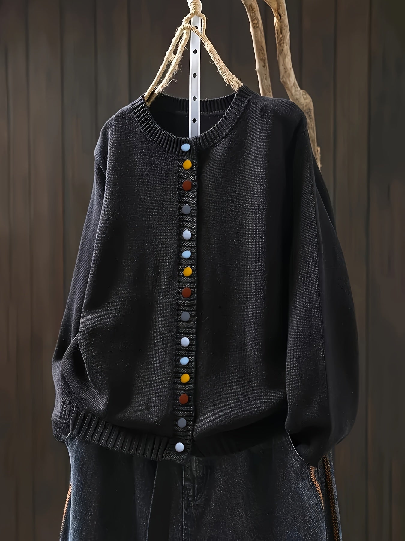 Elena™ | Vintage Button Knit Cardigan