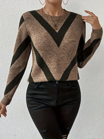 Elegant V-Design Sweater