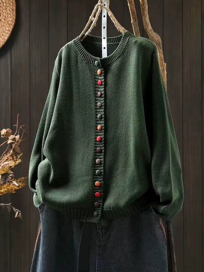 Elena™ | Vintage Button Knit Cardigan