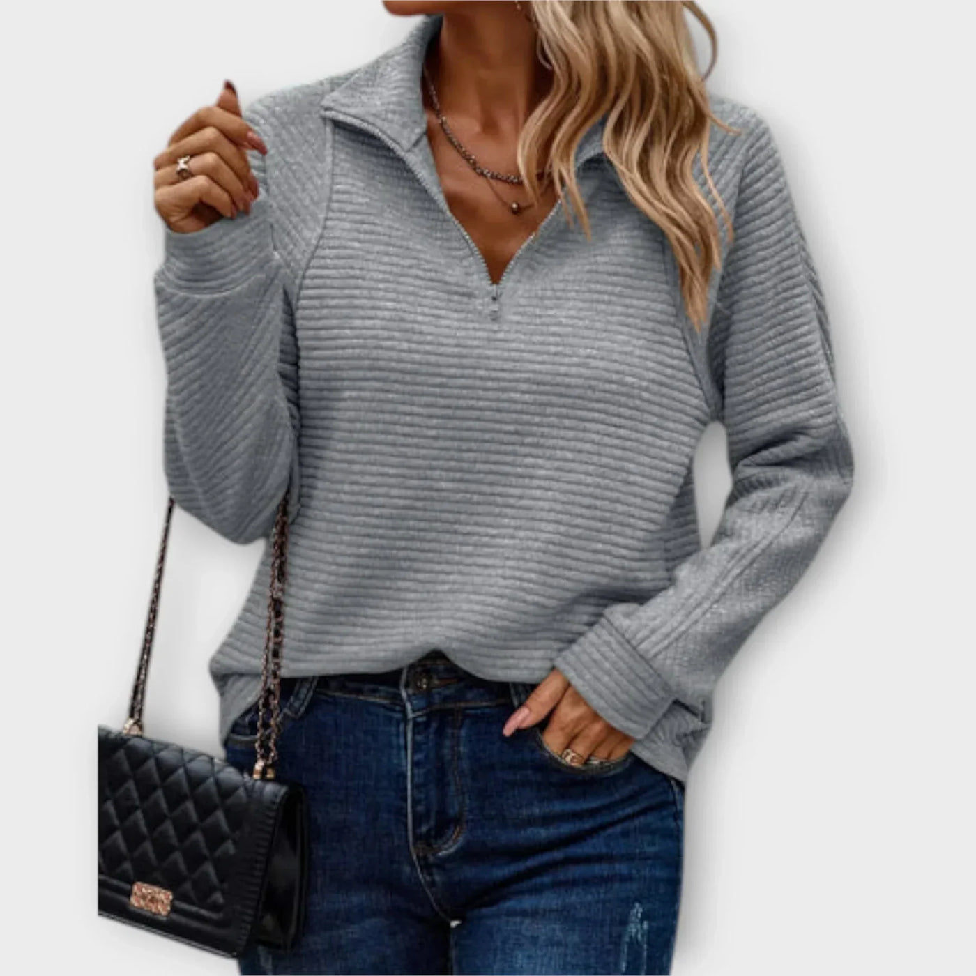 Luna™ | Half-Zip Ribbed Pullover