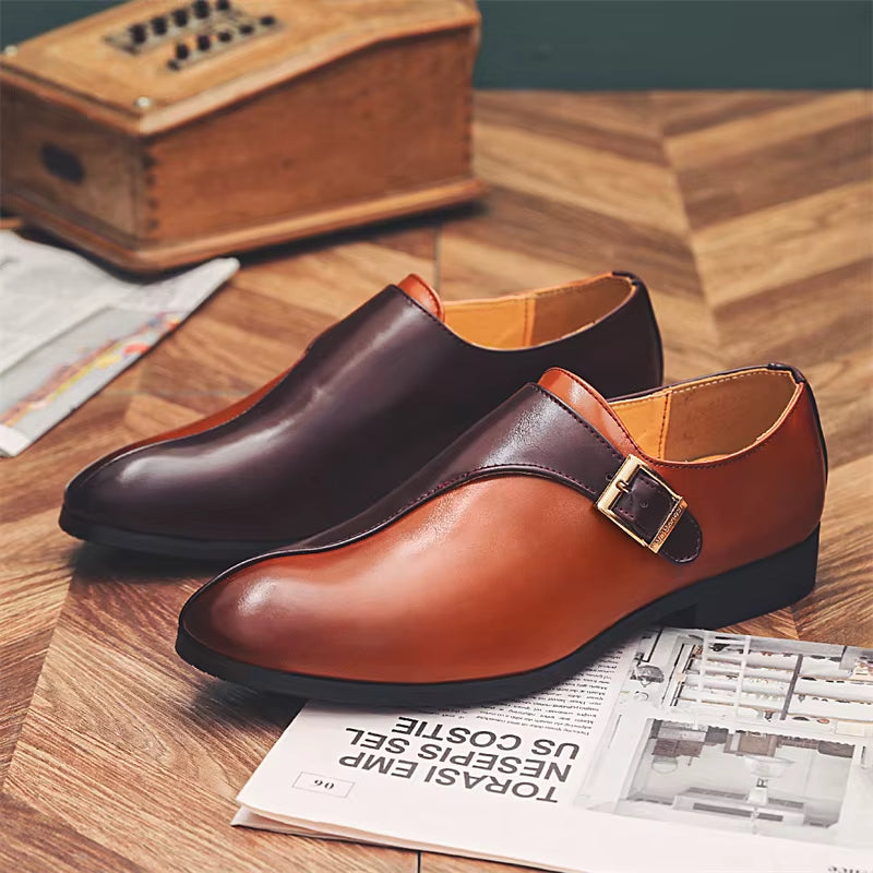 Genuine Leather Monk Shoes