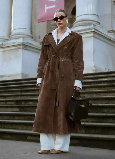 AVA | TIMELESS SUEDE TRENCH COAT