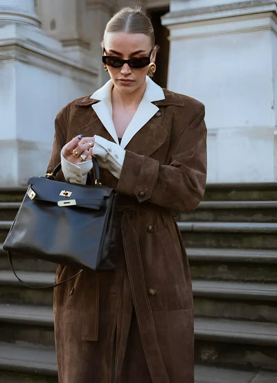 AVA | TIMELESS SUEDE TRENCH COAT
