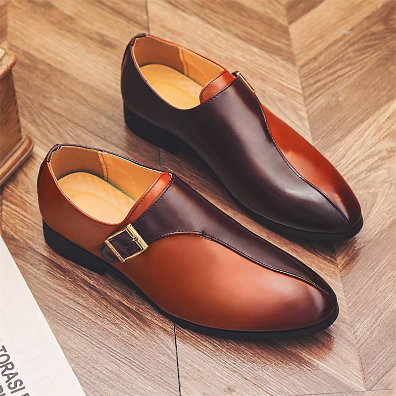 Genuine Leather Monk Shoes